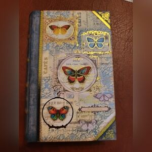 Punch Studio Butterfly Decorative Storage Book, New With Tags